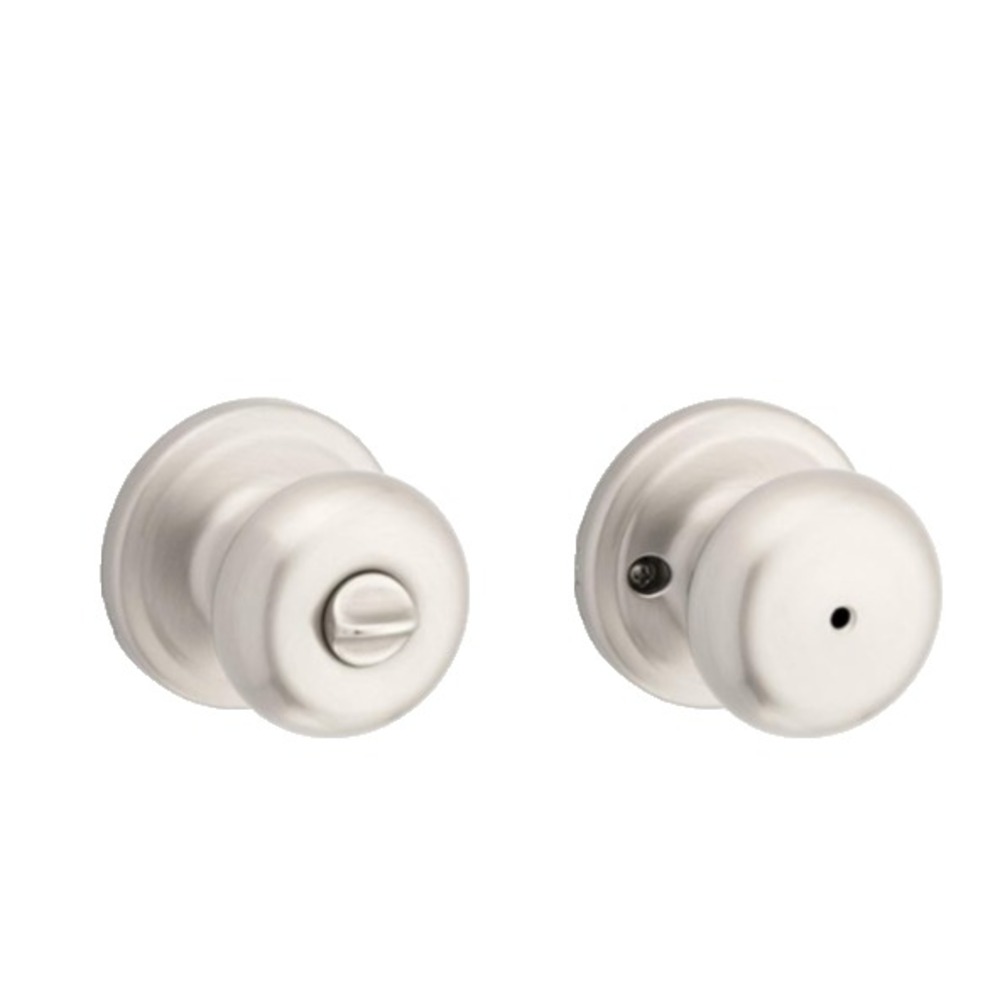 Kwikset Juno Satin Nickel Privacy Bed/Bath Door Knob w/ Microban Technology